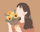 SNSに！シンプルおしゃれなアイコン描きます トレンドのニュアンスカラー♪お顔を見せたくない方にも◎ イメージ4