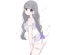 しっぽリボンありランジェリー風量産イラスト描きます 色変更で可愛く！オプションでより理想のデザインに近づけます イメージ1