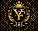 高級感あふれるゴールドロゴ作成します 黒×金を基調としたラグジュアリーデザインです。 イメージ1