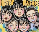 最短翌日発送！キラキラ背景可愛い似顔絵お描きします ★額付き無料&スピーディーな発送★ イメージ5