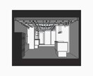 SketchUp 店舗用ホワイトパース作成承ります パースを作成する時間が取れない設計者様、デザイナー様に イメージ1
