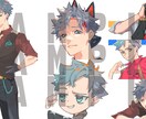 ２Dのキャラクターイラスト作成します かっこいい系のイラストが得意です イメージ1