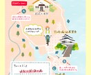 手書きイラストのマップ作ります 観光マップや、案内図優しいタッチで描きます イメージ3