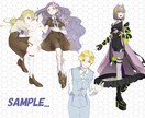 TRPG・ゲーム用立ち絵イラスト制作します 人外や動物もOK！どんなポージングでも対応しています イメージ3
