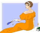 表紙用のイラストを描きます 上品な女性のイラストを描きます。 イメージ1