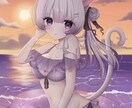 商用利用◎SNSで使えるかわいい女の子お描きします 落ち着いた色合いで雰囲気のあるイラストをお届け♪ イメージ9