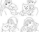 ペットとのツーショットでアイコン描きます LINEやSNSのアイコンに◎シンプルで使いやすいイラスト！ イメージ2