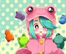 ポップかわいい一枚絵を描きます 動画やグッズ等に利用できるかわいいイラストを描きます！ イメージ5