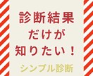 最安値♪結果だけ知りたい方向けの診断を行います 認定アドバイザー１級！結果だけ知りたい方向けのシンプル診断！ イメージ1