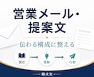 営業メール・提案文を伝わる構成に整えます 押し売り感を抑え、次の行動につながる文章を作成 イメージ1