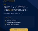 お試し|個人ブログSEOの弱点を3つ診断します 検索から人が来ない。まず直すべき3つを、お伝えします。 イメージ1