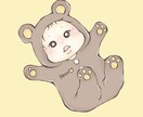 赤ちゃんのイラストアイコンを作成させていただきます 写真を元に、SNS等で使いやすいアイコンをお作りします！ イメージ1