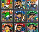 印刷代無料！似顔絵ビックリマン風を制作します 20枚まで印刷無料！似顔絵をホログラムシールに印刷してお届け イメージ4