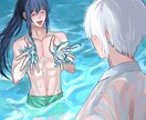 イラスト制作いたします 一枚絵描きます。背景も作成します。SNS等の利用に イメージ1