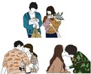 シンプルで写真よりもおしゃれなイラストお描きします SNSのアイコンやヘッダー、プレゼント用に。商用も◎です。 イメージ3