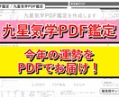 九星気学PDF鑑定を作成します 今年の運勢・相性・吉方位をPDFで イメージ1