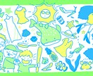 愛されゆるかわイラストお描きします あなたの好きをぎゅぎゅっと詰めこみます。 イメージ10