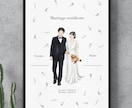 似顔絵✖️ゲスト参加型参加型結婚証明お描きます ◎結婚式を盛り上げる◎可愛くて似てるウェディングイラスト イメージ10