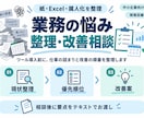 紙・Excel・属人化の悩みを整理します ツール導入前に、仕事の詰まりと改善の順番を整理します イメージ1