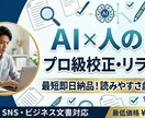 AIと人の目で徹底校正!読みやすく直します AI×人の目で徹底校正!読みやすく「心に響く」文章へリライト イメージ1
