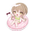 夏にぴったり‼️水着量産イラスト描きます 商用利用料金込！かわいいミニキャラの女の子です！ イメージ4