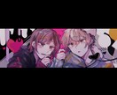SNSアイコン、ヘッダーイラストお描きします ポップなものから病みかわまで！あなたの好きにお応えします！ イメージ2