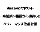 Amazonのパフォーマンス改善計画、お譲りします アカウント一時閉鎖から復活に至った改善計画をお譲りします。 イメージ1