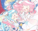 可愛くておしゃれな水彩タッチのイラスト描きます 似顔絵からオリジナルキャラクター、擬人化もOK♡ イメージ6