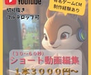 YouTube・SNS動画編集承ります プロ仕様のクオリティであなたの動画を魅力的に仕上げます！ イメージ1