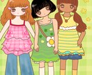カラフルポップでかわいい女の子のイラストを描きます ポップキュートなスタイルの女の子のイラストが得意です！ イメージ8