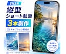 SNS用縦型ショート動画を3本制作します リール・TikTok・Shorts対応、キャプション案付き イメージ1