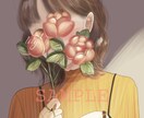 商用利用可◎お洒落なアイコンや名刺イラスト描きます 人と被らないお花と女の子のふんわり大人可愛いイラスト＊ イメージ6