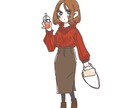 ゆるっとかわいい全身立ち絵イラスト、描きます 自分やうちの子にこの服を着せて！ポーズ指定もOKです イメージ3
