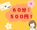 チャットであなたのお話お聞きします 1時間たっぷり回数無制限！何でもお話くださいね。 イメージ3