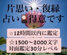 片思い・復縁・複雑大得意です！真剣に占います 30分対面鑑定レベルの鑑定書を送ります♡恋愛・仕事・運気 イメージ1