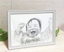 赤ちゃん記念日・成長記録にデッサン似顔絵を描きます 写真を元にデフォルメなしの鉛筆画！贈り物やインテリアにどうぞ イメージ2