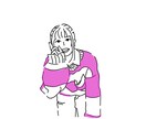 シンプルで温かみのある線画似顔絵描きます 優しく印象の良いアイコンを格安で！ イメージ4