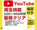 YouTube収益化への近道！再生時間を増やします 短い動画OK/達成保証/最大4000時間 イメージ1