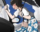 簡単なリクエストを伺い夏空イラストお任せで描きます 簡単なリクエストだけ伺い、お任せで夏の一枚絵を描きます イメージ3