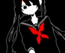白黒動画イラスト、SNSアイコン作成します 最短即日納品可！病み感のある仄暗いイラストを白黒で作成します イメージ2