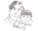 優しいタッチの似顔絵描きます 色鉛筆画であたたかみのあるイラストです イメージ2