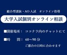 総合型選抜・AO入試の受験相談承ります 総合型選抜・AO入試・オンライン指導 イメージ1