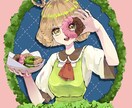 乙女チック・ちょいレトロなイラストを描きます 可愛い女の子の絵が必要な方！アイコン・グッズ・サムネイルなど イメージ2
