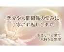 恋愛や人間関係の悩みを整理します やさしく話を整理し、気持ちを軽くします イメージ1