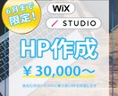 6月特価　Wix、STDIOサイト作成致します 更新簡単！コーポレートから集客サイトまで幅広く対応可 イメージ1