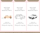 結婚式のお車代・お礼封筒つくります 挙式日&名入れ無料｜可愛いデザインで特別なおもてなし イメージ2