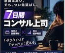 7日間、あなたの行動をコンサル上司が管理します 毎朝の計画添削と夜の進捗確認で先延ばしを防ぎます イメージ1
