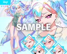 表情差分4種まで無料！立ち絵制作します 立ち絵に合わせたディスプレイの作成も可能です◎ イメージ4