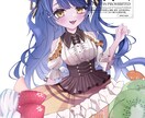 地雷系やフリフリでキラキラな絵をお渡しします キラキラふわふわで儚い女の子が世界観が描けます イメージ3