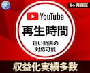 Youtube再生時間★短い動画を承ります +1000～4000時間をご提供します。振り分け対応可能です イメージ1